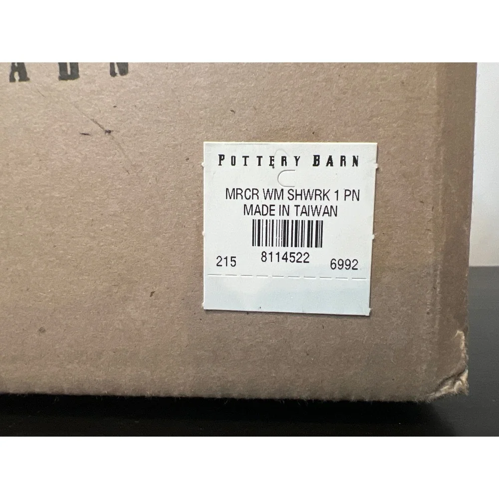 Pottery Barn Mercer Shower Caddy Polished Nickel Wall Mount Wire Basket 9